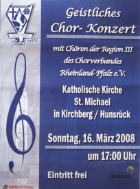[Presse, 02.03.2008] Geistliches Konzert mit auserlesenen Chören